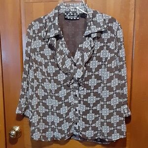 Manhattan Girl Dressy Button Down Lined Blouse